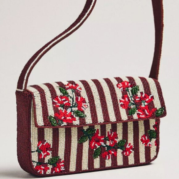 By Anthropologie Handbags - Fiona Beaded Bag - Floral Edition - Brand New